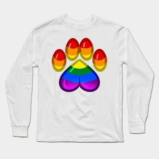 LGBTQ+ Pride Heart Paws - Gay Long Sleeve T-Shirt